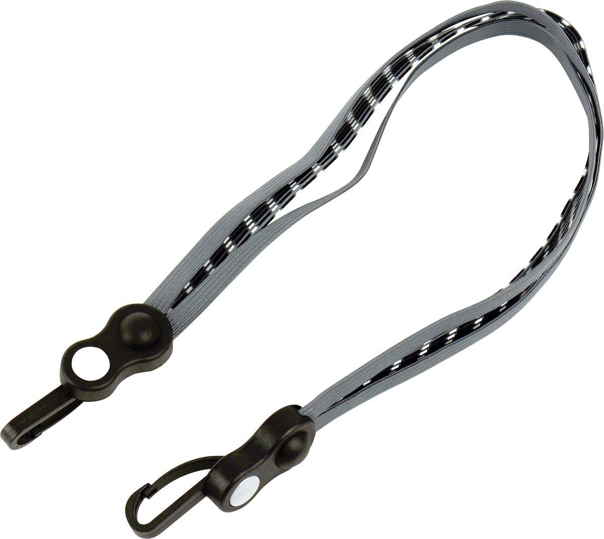 Sangle de bagage Dresco avec crochets - gris noir - 60 cm