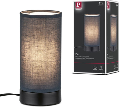 Lampe de table LED Paulmann pia e14 max. 25w noir mat