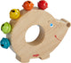 Haba hochet en bois hérisson avec clochettes 9 cm