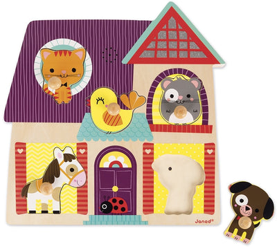 Janod - puzzle musical - mes petits amis - 5 pièces