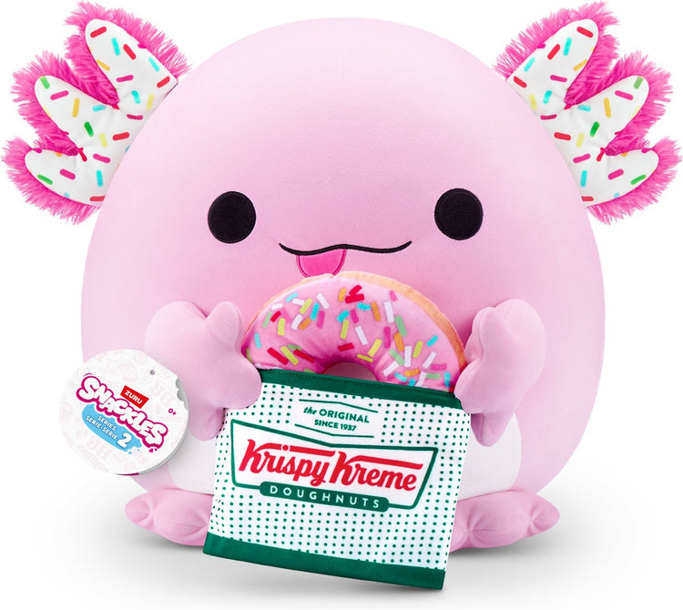 Snackles série 2 - axolotl abbie avec krispy kreme - 35 cm de zuru