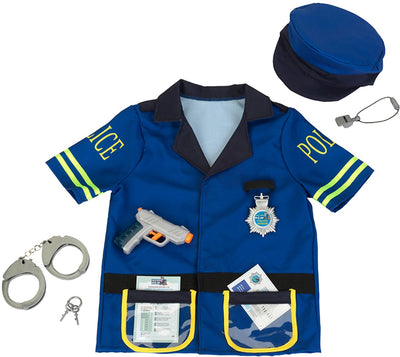 Klein Toys - costume de police pour enfants de 3 à 6 ans - veste, menottes, casquette et plus d'accessoires