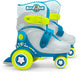 Patins à roulettes Stamp "explore" bleu vert avec coque transparente, tailles 23-26
