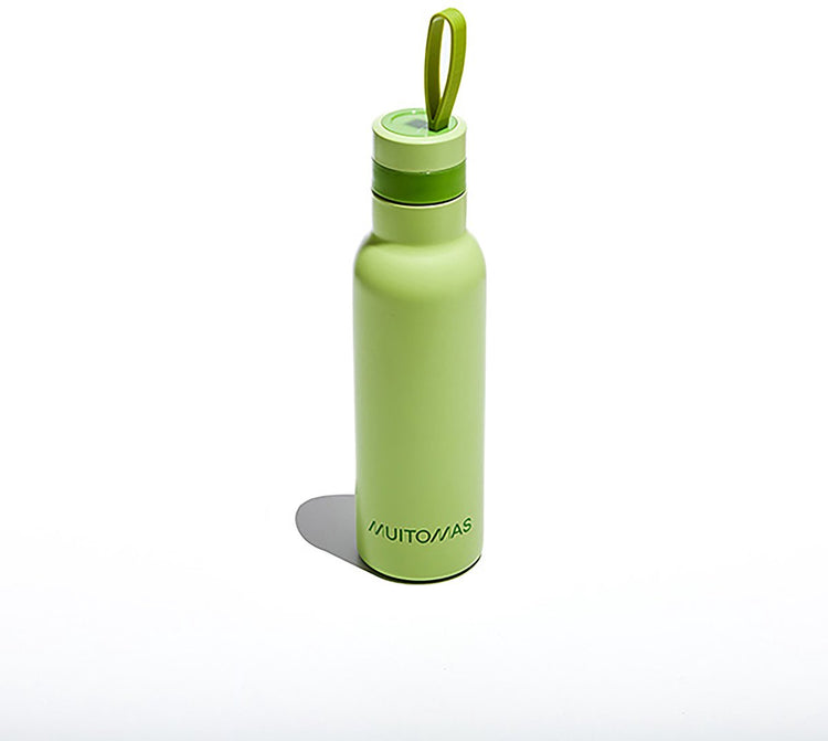 Bouteille thermos Muitomas - doublure double isolation - 500ml - boissons chaudes 12h ou 24h froides - vert