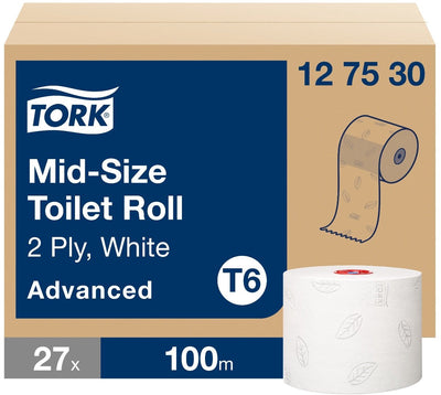 Papier toilette Tork T6 advanced 2 couches blanc