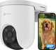 Caméra de sécurité WiFi Ezviz H8C 2K+ - extérieure - inclinaison panoramique à 360° - détection de personne AI - sirène de vision nocturne couleur - audio bidirectionnel - compatible avec Google Assistant Alexa - pas de frais mensuels