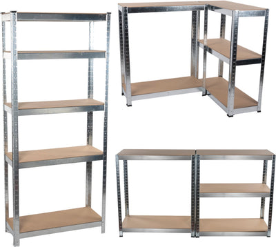 Étagère Kinzo - étagère de rangement avec 5 étagères - étagère 172 x 75 x 30 cm - étagère de rangement max. 750 kilos - assemblage sans vis - étagère en différentes configurations - MDF