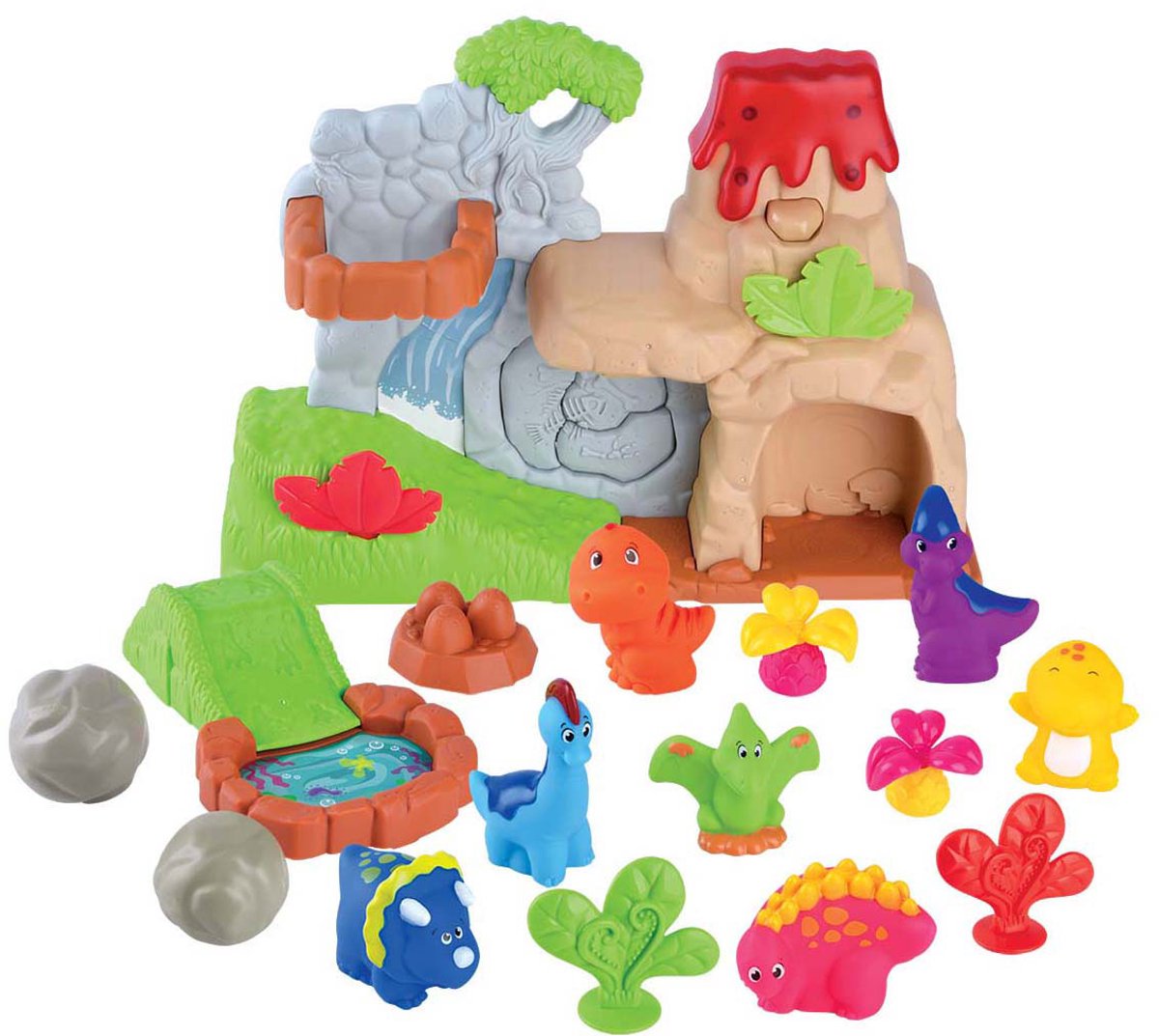 Jouez aux dinos avec un jeu de jeu volcano, 20dlg.