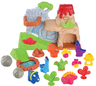Jouez aux dinos avec un jeu de jeu volcano, 20dlg.