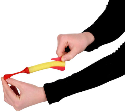 Catapulte de fusée Eddy Toys - 35127 - 15 cm - lance-fusée - avec fusée en mousse - jouets à tirer et à lancer - rouge et jaune