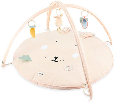 Tapis de jeu Trixie arche d'activité mrs. lapin - arche de jeu pour bébé - arche d'activité douce - tapis de jeu lapin - rose