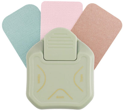 Vaessen creative punch - perforatrice d'angle - perforatrice pour étiquettes 3 en 1 - 4, 7 et 10 mm - menthe