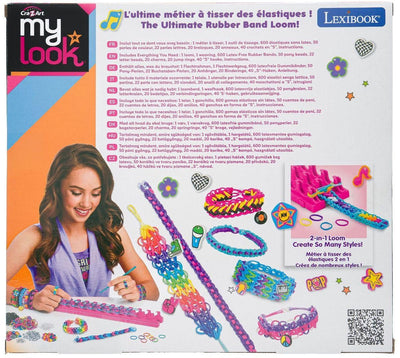 Bracelets à tisser avec élastiques Lexibook rock 'n' roll