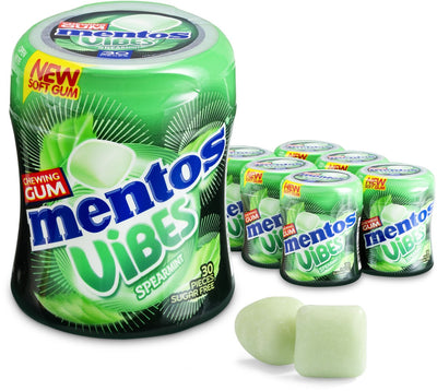 Mentos gum vibes menthe verte (6x 30 pièces)