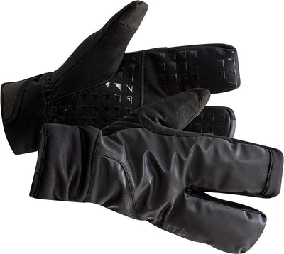 Craft gants de cyclisme hiver unisexe noir sibérien 2.0 gant à doigts fendus noir-XL