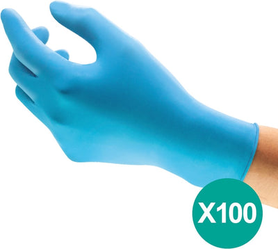 Ansell touchntuff® 92-670 - gants jetables en nitrile, sans latex, sans poudre, xl, bleu, 100 pièces (0,11-0,13 mm)