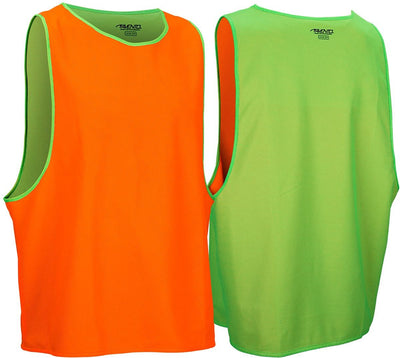 Avento gilet d'entraînement double face - senior - vert fluo orange fluo