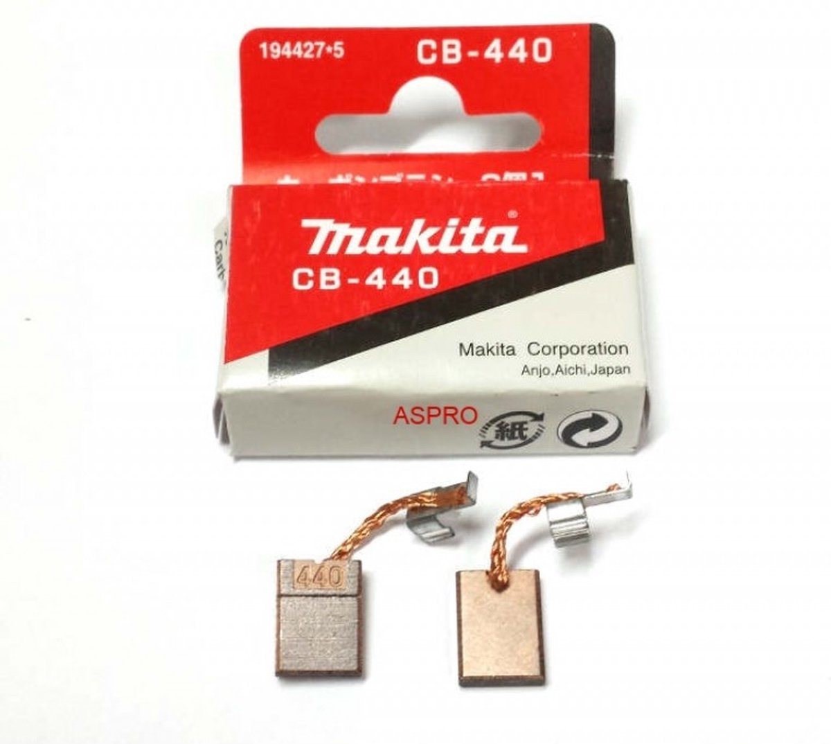 Jeu de balais de charbon Makita CB-302, 191959-3