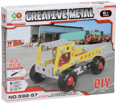 Ensemble de Construction camion à benne basculante en métal, 83 pièces.
