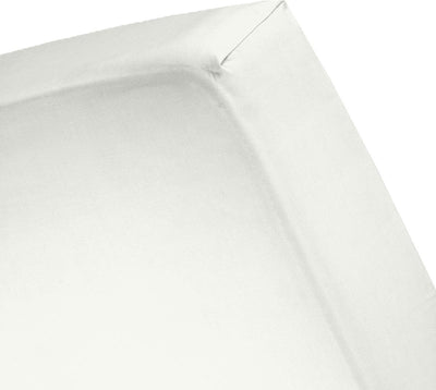 Drap-housse week-end Cendrillon - convient pour sommier tapissier - coton - 90x210 cm - hauteur de matelas jusqu'à 35 cm - ivoire