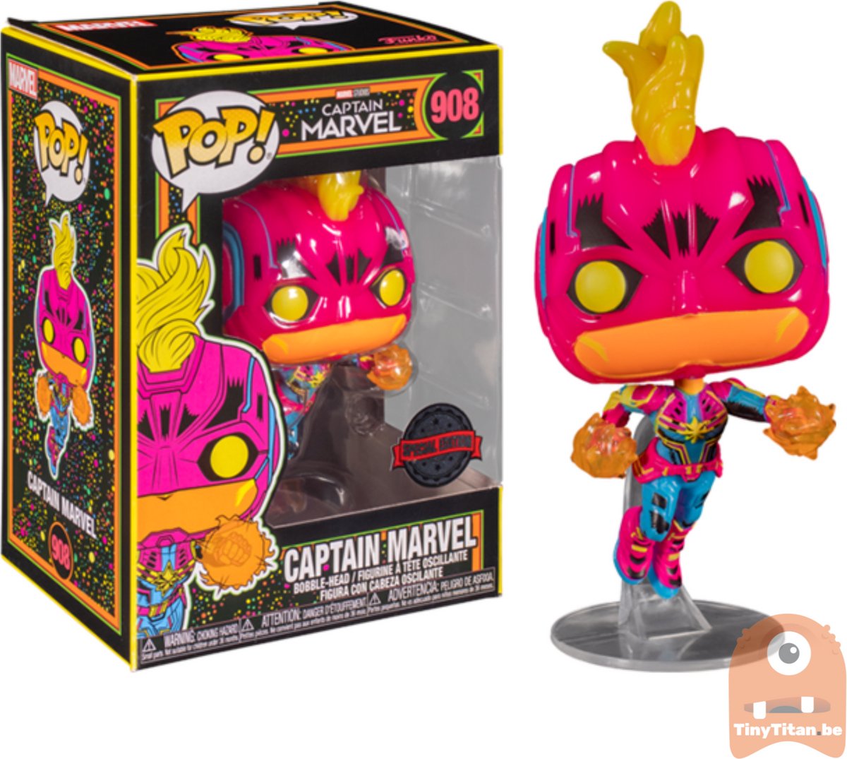 Funko-pop ! capitaine merveille - capitaine merveille #908 exclusif