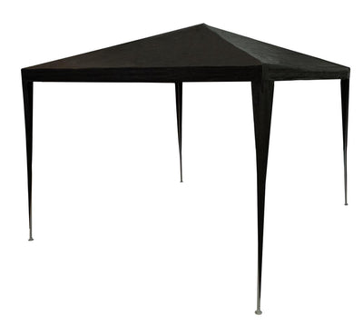Tente de fête dans le jardin Lifetime 3 x 3 m - pavillon et tente de fête pour jardin ou terrasse - tente de fête incl. piquets et haubans - hauteur de faîtage 2,5m - plastique - anthracite