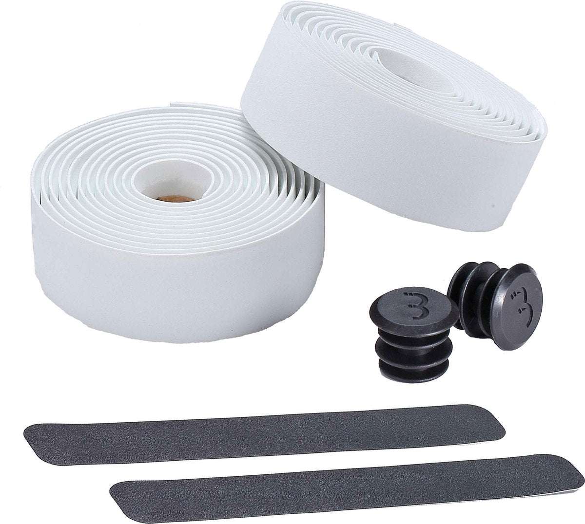 Bbb cycling guidoline vélo de course - guidoline autocollante avec matériau extensible - antidérapant - longueur : 200 cm - épaisseur : 2 mm - avec capuchons de guidon - blanc - ruban de course bht-01
