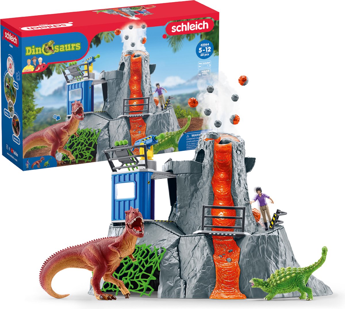 Expédition du grand volcan de Schleich Dinosaur 42564