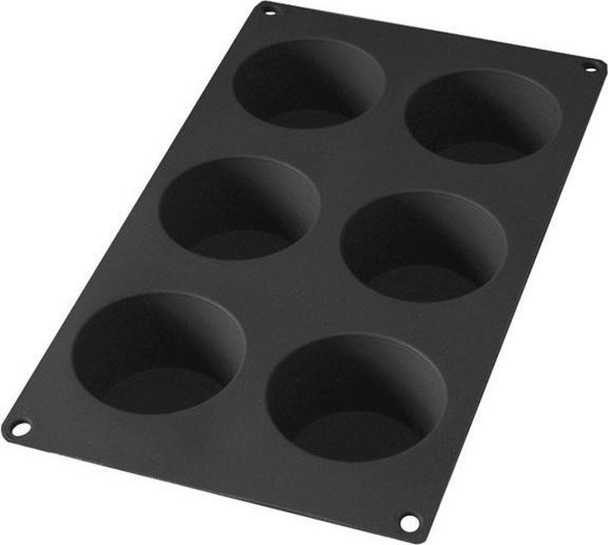 Lékué moule 6 muffins - silicone - noir