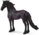 Figurine Collecta - étalon frison - (xl) - chevaux - peint à la main - miniature