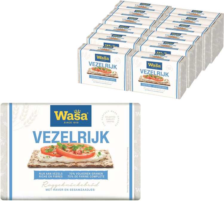 Pain croustillant Wasa riche en fibres - 12 x 300g