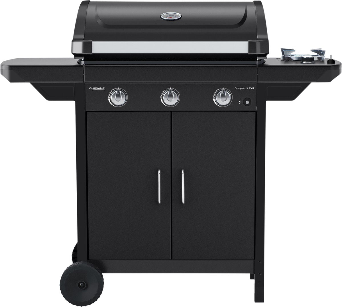 Campingaz compact 3 exs - barbecue à gaz compact 3 brûleurs - noir