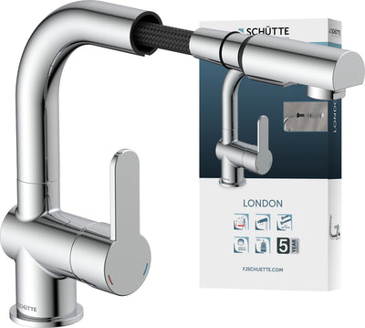 Mixeur de lavabo Schütte Schütte avec Spout de Colord Chrome extensible de Londres