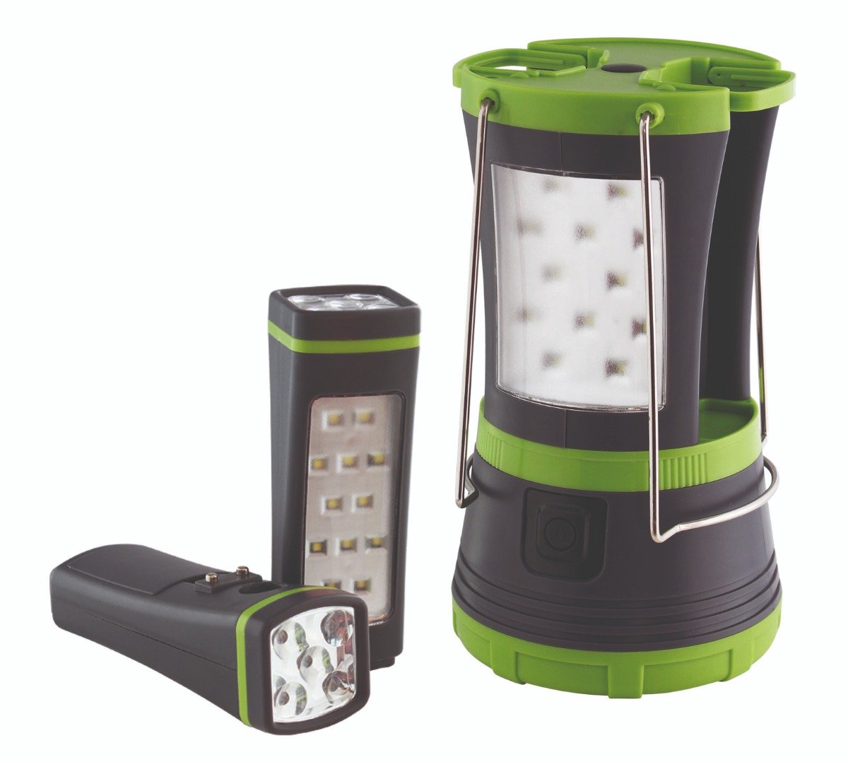 Lampe de camping Eurotrail multi lumière rechargeable - 500l - vert anthracite