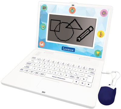 Ordinateur portable pédagogique bilingue Lexibook avec 170 activités (85 par langue), écran 6,7" en allemand et anglais