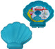 Mini coquille Summertime bleu 45x43x16 cm avec couvercle - coquille de bac à sable - jouets de sable - jouets aquatiques