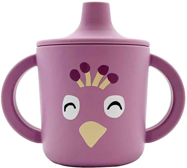 Trixie | gobelet - Mme. paon - gobelet pour bébé - gobelet anti-déversement - pour bébé à partir de 4 mois - silicone - passe au lave-vaisselle