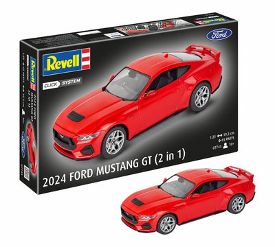 Revell modèle kit voiture - 07743 ford mustang gt 2024 - voiture américaine plastique - 1:25 - modélisme