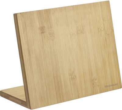 Bloc à couteaux Westmark - porte-couteaux en bois avec noyau magnétique, support stable pour couteaux de cuisine, bloc à couteaux magnétique facile à nettoyer - bambou