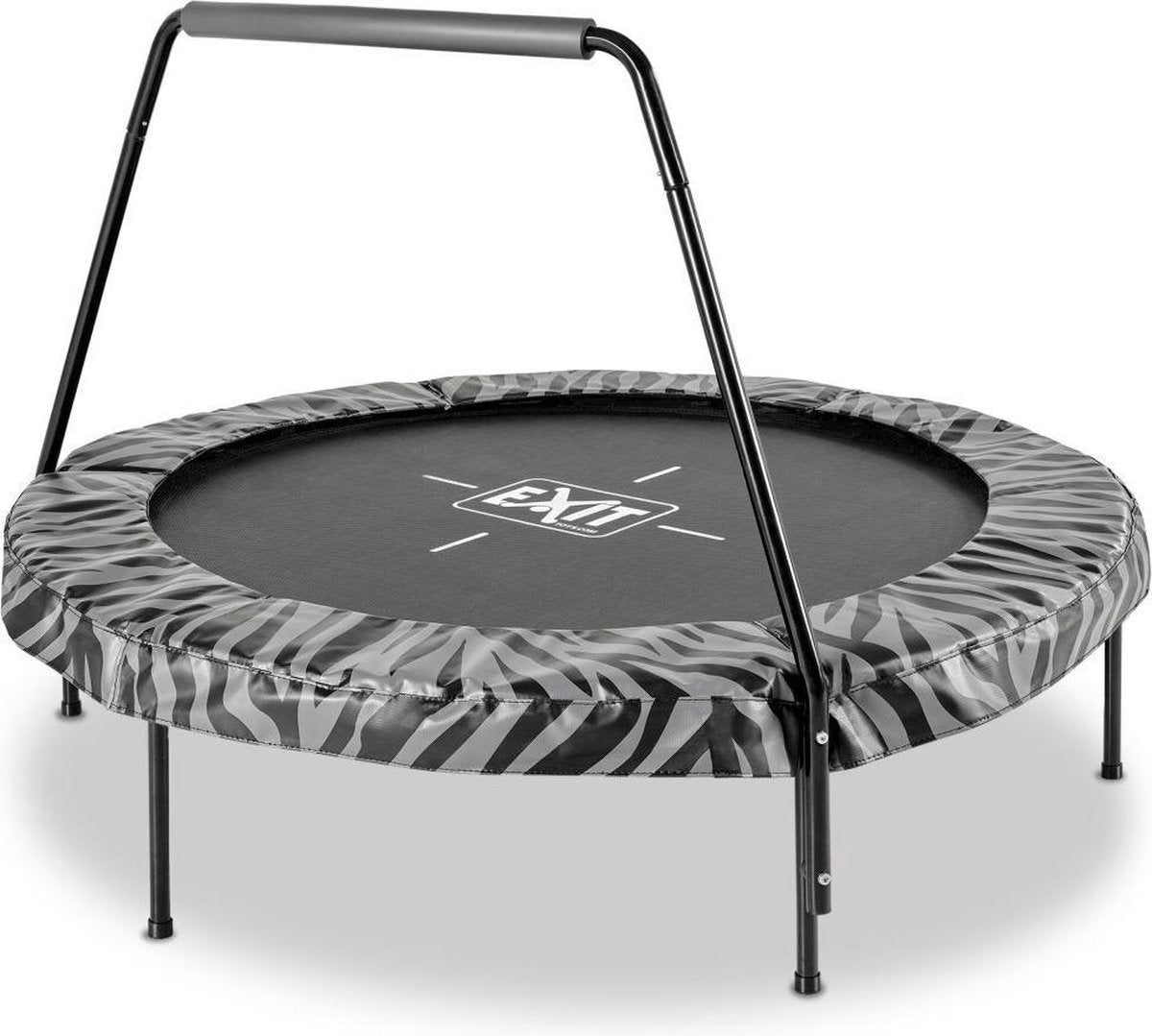 Exit toys exit trampoline tiggy ø140cm - avec support - rond - trampoline pour enfant - gris noir
