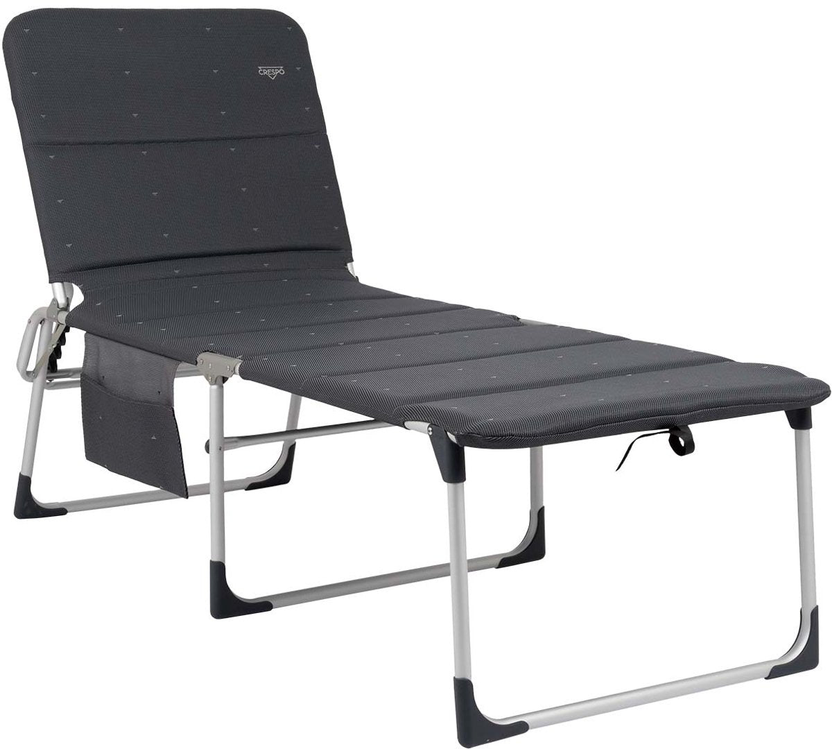 Crespo - lit pliant - al 363 - deluxe - gris foncé