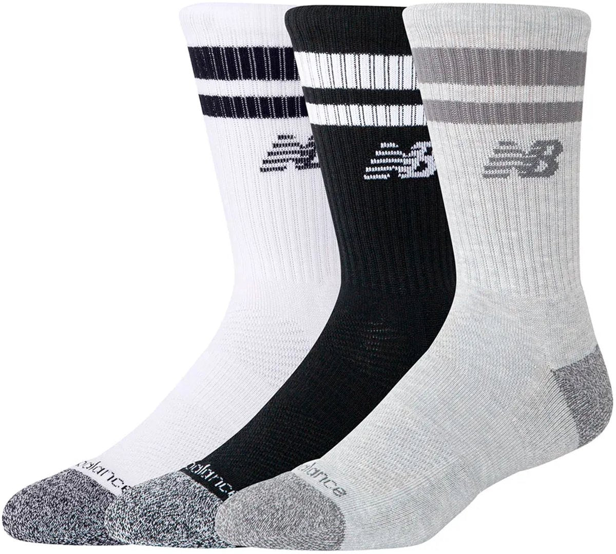 Chaussettes de sport unisexes New Balance Active Premium Stripe Crew Sock - assorties