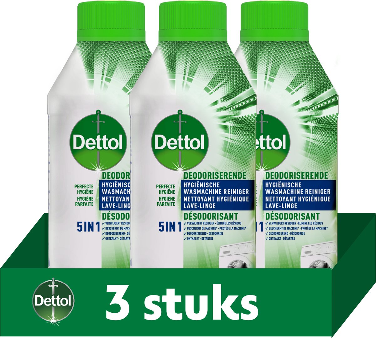 Dettol - nettoyant hygiénique pour lave-linge - 3 x 250 ml