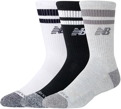 Chaussettes de sport unisexes New Balance Active Premium Stripe Crew Sock - assorties
