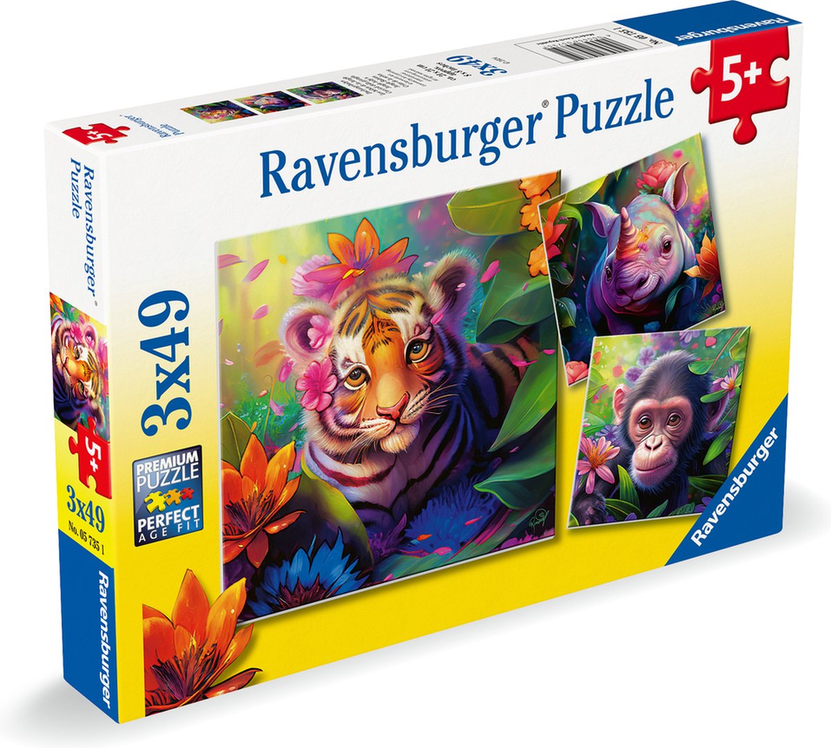 Ravensburger Jigsaw Puzzle Babies, 3x49st.