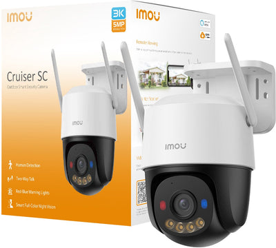 Caméra de sécurité WiFi Imou Cruiser SC 3K 5MP pour l'extérieur - rotative - Détection de personne AI - Vision nocturne couleur
