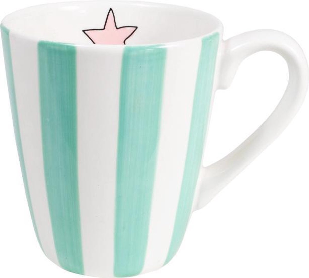 Mug Blond Amsterdam uni à rayures menthe - 0,35 l