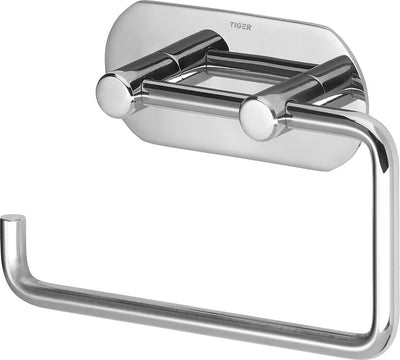 Tiger rondo - porte-rouleau papier toilette sans rabat - sans perçage - ruban adhésif 3m - chrome