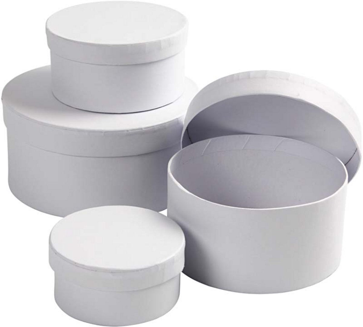 Boîtes rondes de carton, 4 tailles