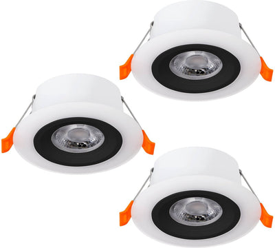 Spot encastrable Eglo calonge - LED - ø 10 cm - noir et blanc - lot de 3